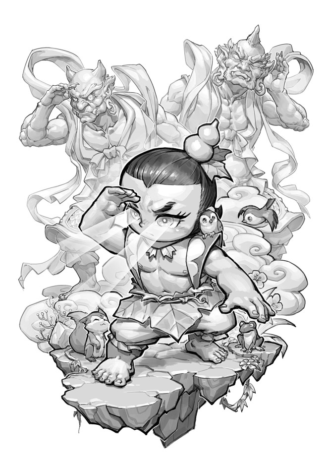 葫芦娃同人二娃千里眼顺风耳