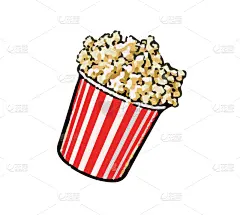 白色背景,爆米花,谷物,清新,纸盒,杯,大桶,食品,成分,调味品