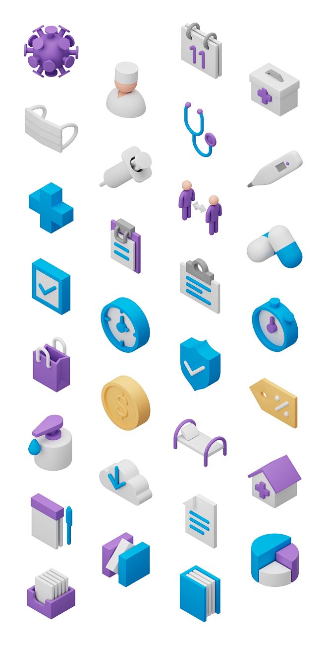 3D isometric medical...