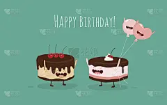 10号蜡烛矢量生日贺卡。气球,cacke,动物