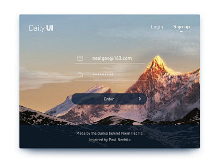 每日灵感！9枚登录界面设计欣赏 来自优秀...