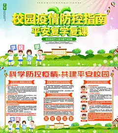 社区小区校园新形势下常态化疫情防控宣传栏展板海报PSD素材模板-淘宝网