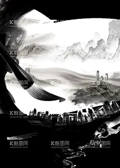 中国风  - 源文件下载【酷图网】中国风,国潮,国粹,水墨,喜庆,复古,手绘,油墨,民间,风景,山水,国画,宣纸,绘图,壁画,印花,