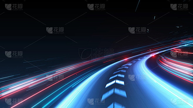 高速运动光的抽象轨迹为背景