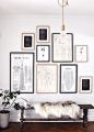 Gorgeous gallery wall inspo.: 