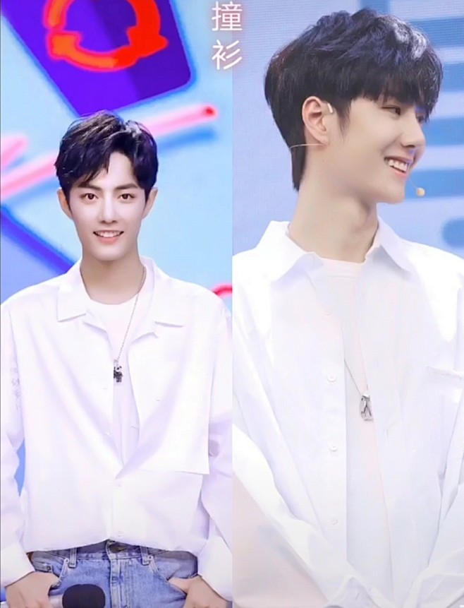 王一博肖战撞衣柜衬衫