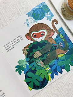 ✨80年代超可爱的童话绘本◎小猴吃瓜果❗ - 小红书