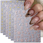 Amazon.com: Christmas Nail Stickers for Nail Art, Santa Claus Tree Christmas Nail Art Stickers 4PCS 5D Embossed Snowflake Gingerbread Man Penguin Cake Xmas Nail Decals Manicure Supplies for Nail Art Decorations ﻿ : Beauty & Personal Care