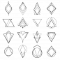 Set of minimalistic geometric elements Premium Vector