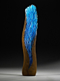 *Art Glass - "Electric Blue Spring" by Alex Gabriel Bernstein: 