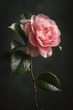 山茶花欣赏绿植图片素材