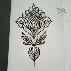 分享一波比较少见的花与曼陀罗的手稿，不用谢#北京最好的纹身店# #北京纹身# #曼陀罗纹身# ​​​​
