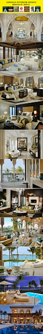 迪拜One&Only棕榈岛度假酒店以自成一隅的独特地理位置和充满海滨风格的园林设计，成为迪拜最佳和热门度假目的地。整个度假村拥有450米长的私人沙滩，90间客房按三层高的庄园式豪宅分布，酒店室内装饰揉合摩尔式与安达鲁西亚式风格，以及当代时尚的居住环境，营造出不经意的奢华典雅
