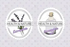 健康和自然集合。熏衣草