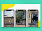 Campus AR App ui ux navigation app ios mobile discover map ar minimalist concept