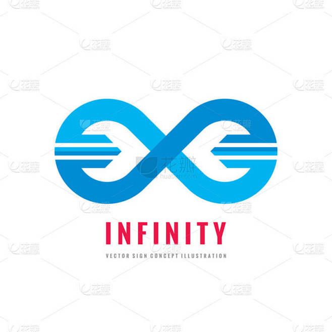 无限的-矢量 logo 模板概念插画。抽象的形状创造性的星座。设计元素.