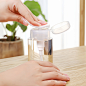Lockable Push-down Nail Polish Remover & Dispenser - Clear, Refillable Cosmetic Container For Travel