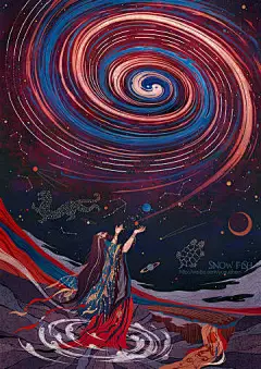 来自插画师 @是雪鱼啊 ​​​​中国古代神话传说作品 ​​​​