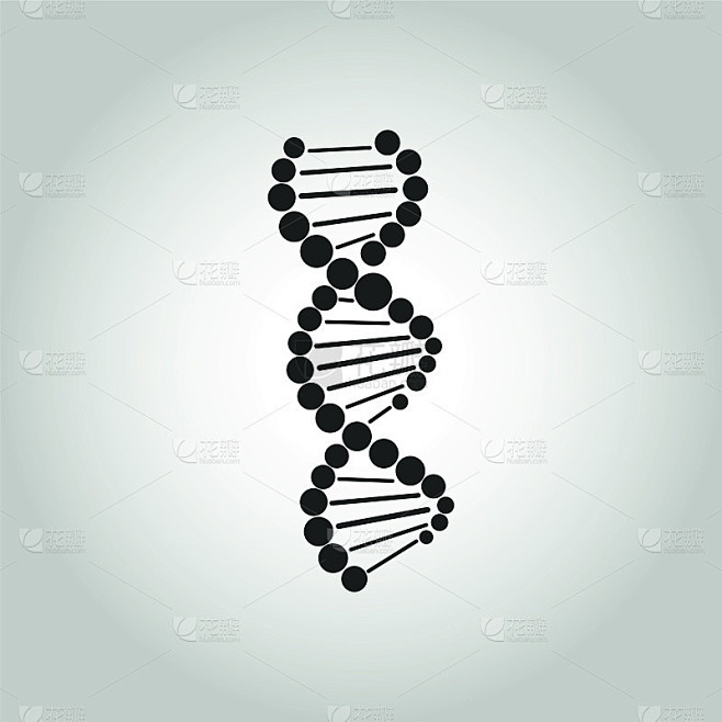 DNA图标。基因的概念。矢量符号