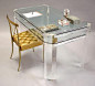 Vintage 1970s Acrylic Home Office Desk as styled by Janel Holiday Interior Design