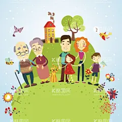 幸福一家插画  - 源文件下载【酷图网】卡通,家庭,氛围,插画,全家福,老人,小孩,儿童,尊老,爱幼,蜜蜂,蝴蝶,鸟,小鸟动物,植物,房子,房屋,屋顶,屋檐,花,小花,花丛,草,草丛,草地,草坪,花卉,树,树木,素材,矢量,图片,设计,广告设计,高清,ai,eps,