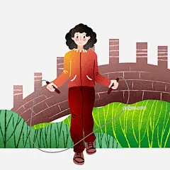 健身运动跳绳插画图片大小2100x2100px 图片尺寸5.25 MB 来自PNG搜索网 pngss.com 免费免扣png素材下载！锻炼身体#健身插画#卡通插画#卡通手绘#强身健体#跳绳的女孩#跳跃的女孩#运动插画#