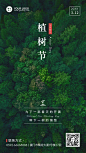 植树节节日祝福手机海报