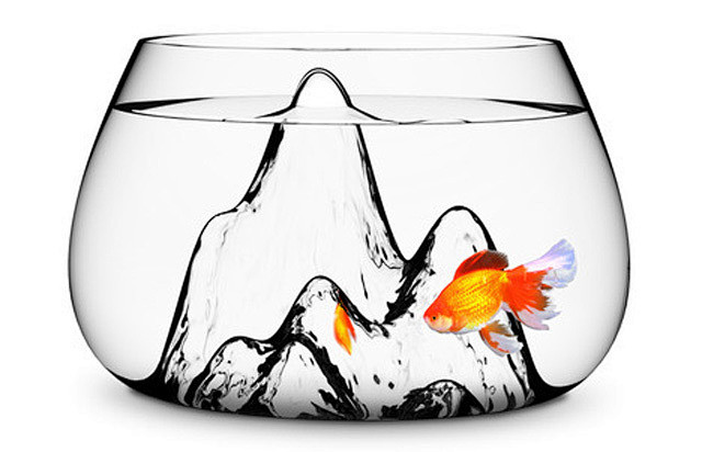 水墨画鱼缸