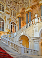 冬宫，俄罗斯圣彼得堡。  楼梯 台阶