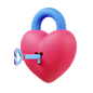 Love Lock 3D Illustration