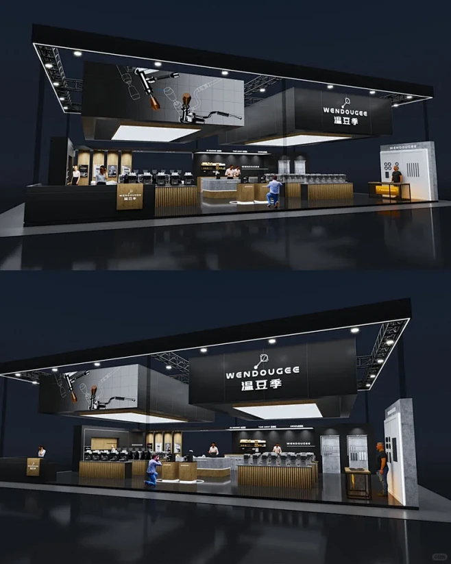 大型展台展位设计｜四面开口｜方案分享 泽迪展览设计施工一体化 专业国内外展台设计搭建服务商 项目介绍：餐饮饮料展设计提案 ☑面积：216㎡ 4 ...