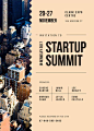 Startup Summit Ad on Modern City Landscape Online Invitation Template - VistaCreate