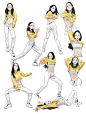 一组动感人物姿势，绘制角色动作和形体时用得到。

作者：joongchelkim ​​​​