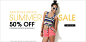 Summer Sale 50% off dresses, shorts & sandals