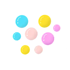 彩色泡泡插图素材透明气泡肥皂水泡元素