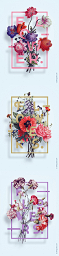 美丽的花卉海报设计 - 视觉中国设计师社区