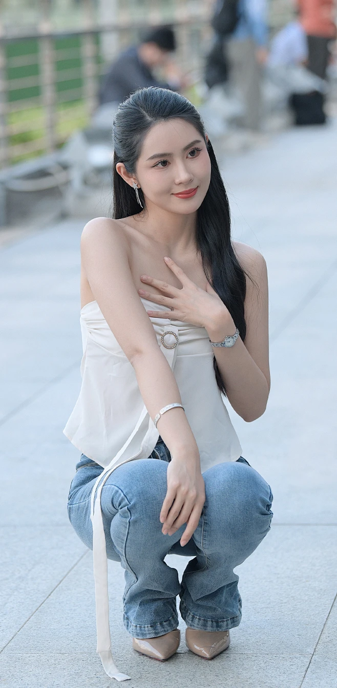 高挑美女Cr#街拍时尚坊 (6)-花瓣网