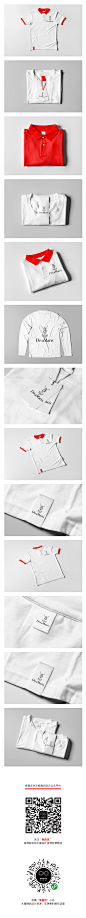 Polo衫长袖衫企业T恤正装服装标签展板VI设计模板素材psd智能图层
