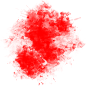 红色绽放的水花效果图透明素材