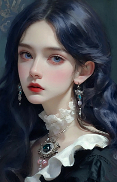 樱术采集到厚涂 女
