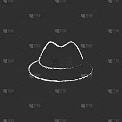 用粉笔画的经典帽子图标