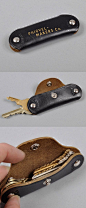 rugged oiled leather key holder