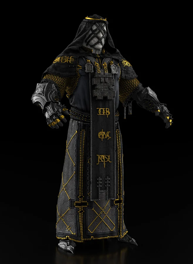 Faceless Clerik Art from Mortal Shell-花瓣网
