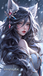 #イラスト (M03I1~4) Winter Wanderer Ahri - namakxin的插画