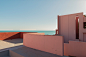 LA MURALLA ROJA : La Muralla Roja, by Ricardo Bofill, is certainly a paradise for photographers. Located in Calpe, Spain, the building makes clear references to the Arab Mediterranean culture. Formed like a fortress, the complex emerges from the cliffs it