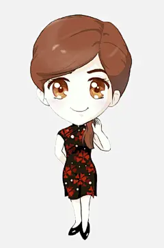 中国风手绘旗袍美女古典美女民国美女-众图网