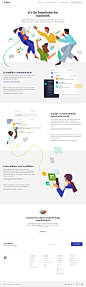 Slack Features Landing Page Example: It’s the foundation for teamwork