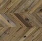 The elegance of a Chrvron combined with the rugged but refined qualities of a  Milled Reclaimed Oak. Two great things that work great together. Finis: 