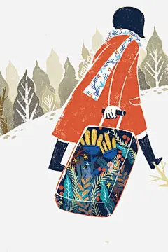 拿着行李的人免抠素材_新图网 https://ixintu.com 儿童 儿童插画 卡通 卡通插画 女孩 手绘 童话故事 行李