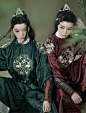 稚子歌繁凰原创汉服设计唐制CP装男款女款红色织缎暗纹绣花圆领袍-淘宝网